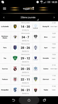 Ligue Nationale de Rugby android App screenshot 10