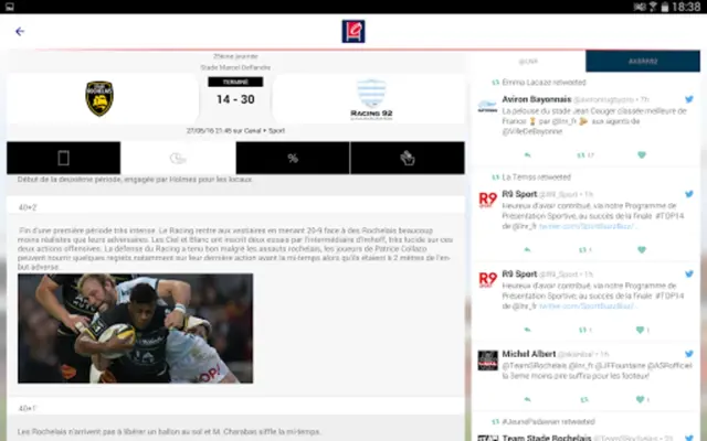 Ligue Nationale de Rugby android App screenshot 1