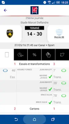 Ligue Nationale de Rugby android App screenshot 8